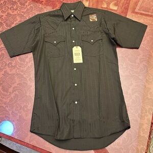 NEW ELY CATTLEMAN SHORT SLEEVE PEARL SNAP